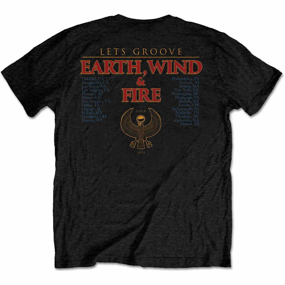 Earth Wind & Fire - Let's Groove Heren Tshirt - Zwart